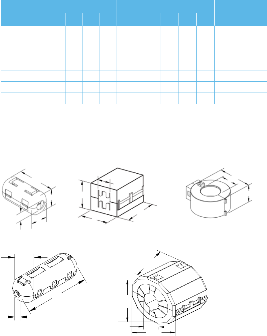 Ferrite EMI Cable Cores Catalog Datasheet by LairdSignal Integrity