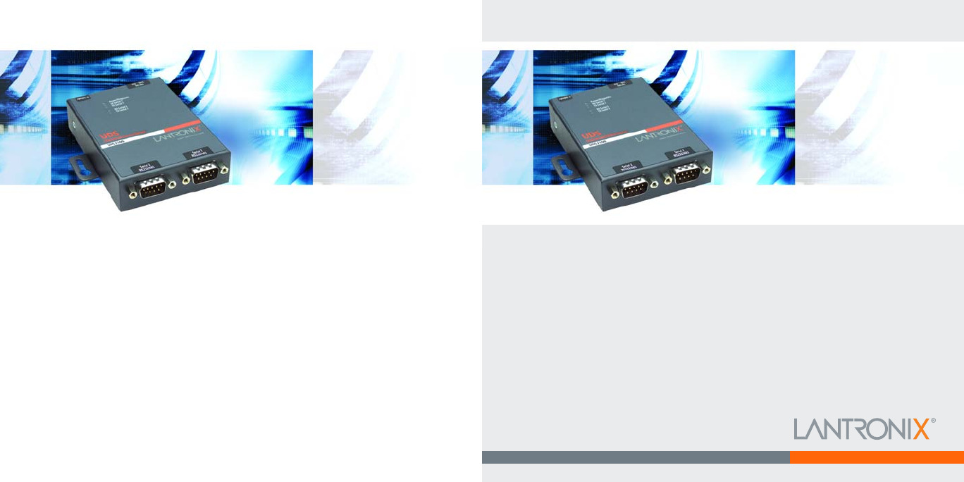 UDS2100 Quick Start Guide Datasheet by Lantronix, Inc. DigiKey