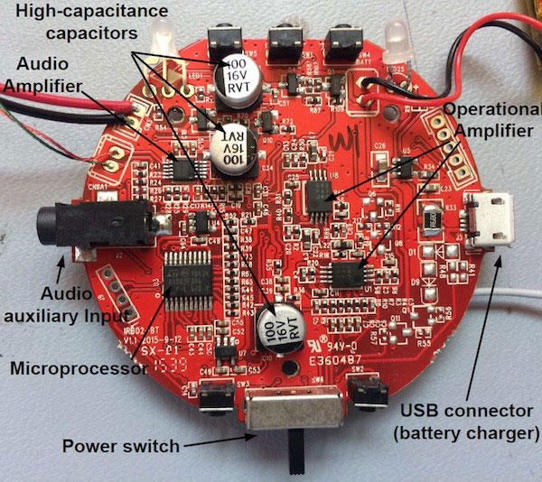 Top-side of the "intelligence" PCB